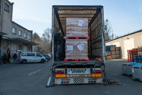 Dary z Wielkopolski w drodze do Ukrainy - kliknij aby powiększyć