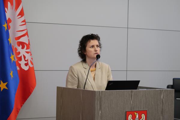 p. Izabela Drelich-Sikorska omawia stan realizacji Programu Oczyszczania Kraju z Azbestu na lata 2009-2032- kliknij aby powiększyć