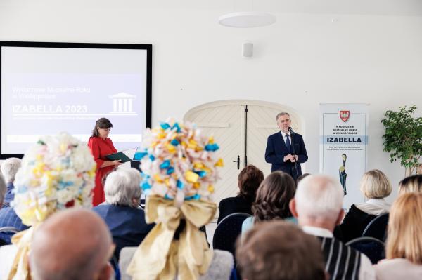Gala wręczenia nagród i wyróżnień w Konkursie na Wydarzenie Muzealne Roku w Wielkopolsce IZABELLA 2023 odbyła się w Muzeum w Lewkowie.- kliknij aby powiększyć
