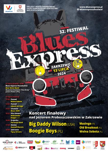 Festiwal Blues Express 2024 plakat- kliknij aby powiększyć