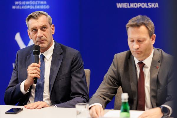  Konferencja prasowa: Fundusze Europejskie dla Wielkopolski na rozwój gospodarki wodno-ściekowej- kliknij aby powiększyć