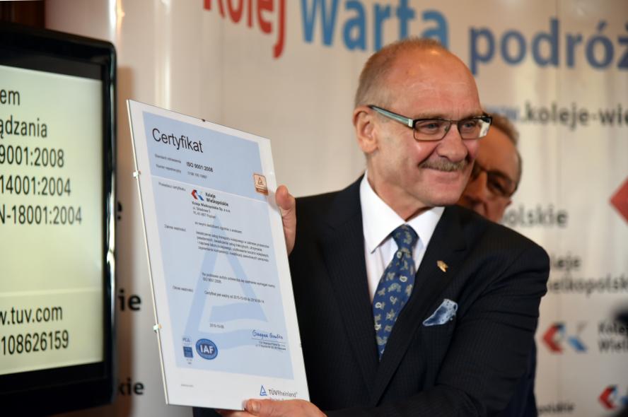 Koleje Wielkopolskie z Certyfikatami ISO - zobacz więcej