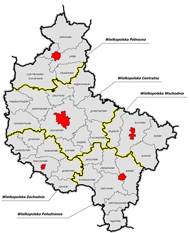 mapa poludniowej wielkopolski Urząd Marszałkowski Województwa Wielkopolskiego